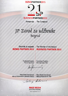 Nagrada „BIZNIS PARTNER 2015“